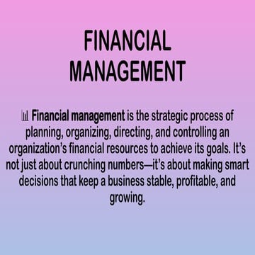 Financial Management | PPT