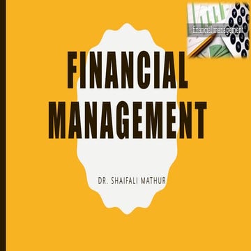 Financial Management   