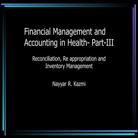 Financial management and accounting  part-iii