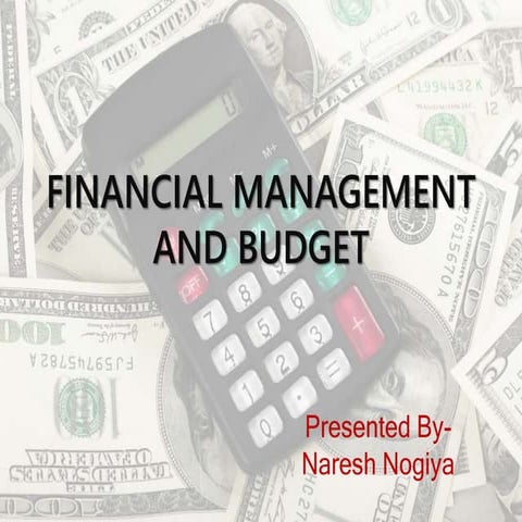 Financial management budget