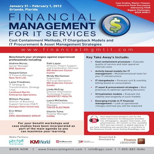 Financial Management For It Services Brochure