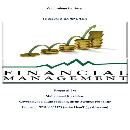 Financial management notes by m.riaz khan 03139533123 (1)