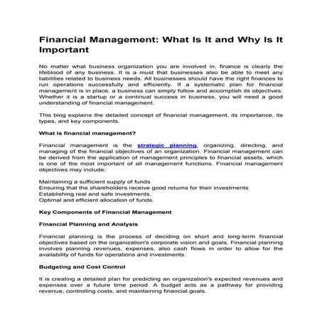 Financial Management_ What Is It and Why Is It Important