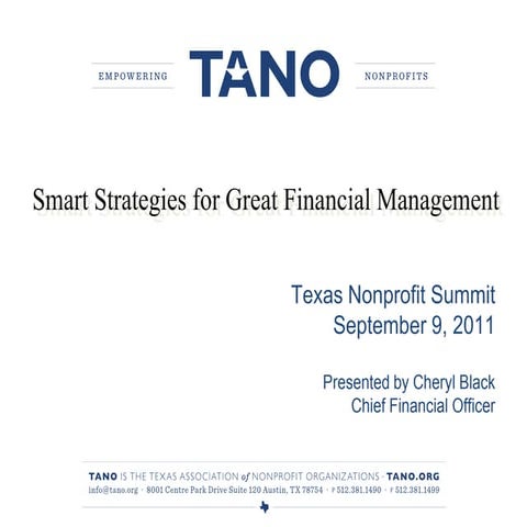 Financial Management with Cheryl Black