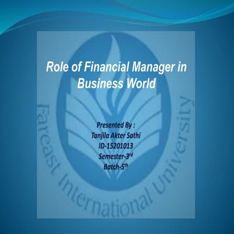 Financial manager by Sathi