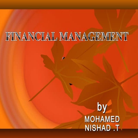 Financial mangement intro nsd