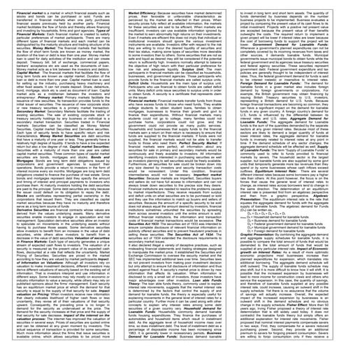 Financial market and institution