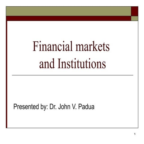 Investment Management - Financial Market and Institutions