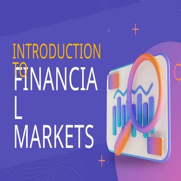 A financial market is a platform where people and institutions trade financia...