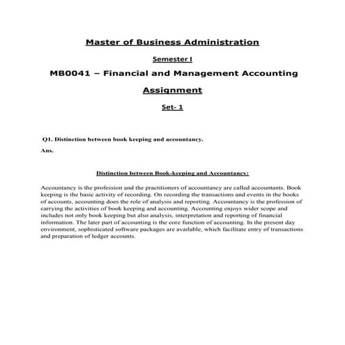 Financial & mgt. accounting