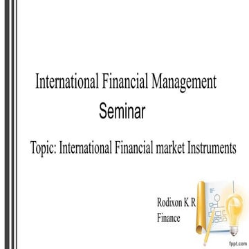Financial mkt instruments