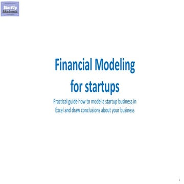 Financial Modeling for startups