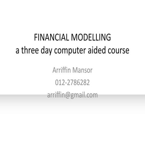 Financial modelling