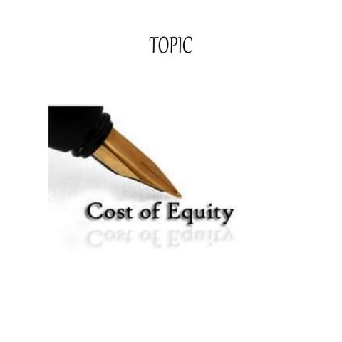 COST OF EQUITY