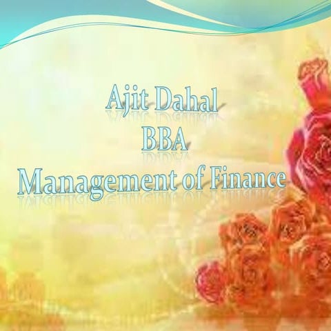 Financial needs & sources of finance of a part 1