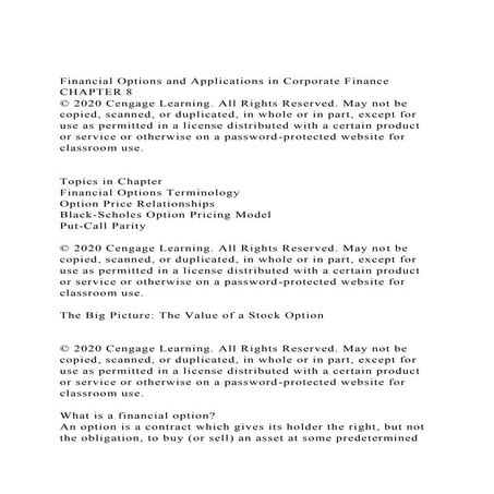Financial Options and Applications in Corporate FinanceCHAPTER.docx
