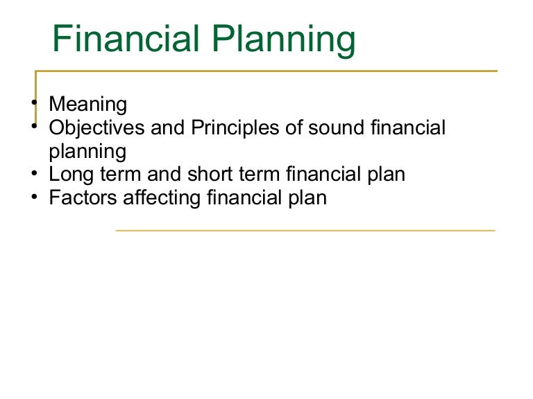 Financial Plan