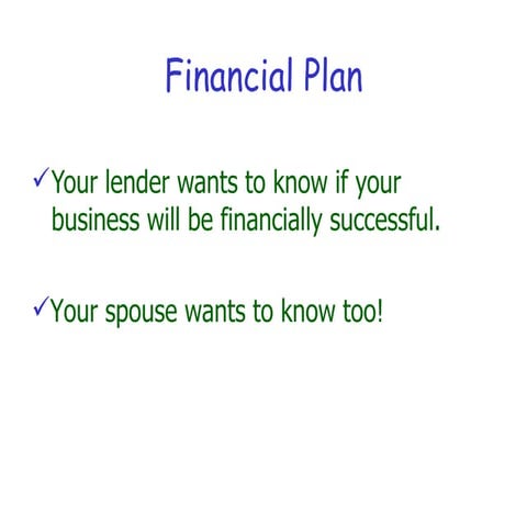 Financial plan