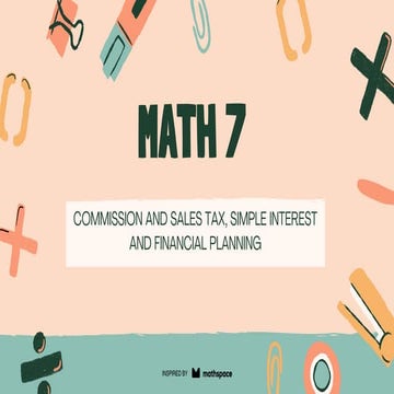 math 7 q1 8 COMMISSION.pptx Grade 7 lesson | PPTX