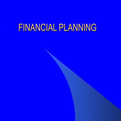 Financial planning