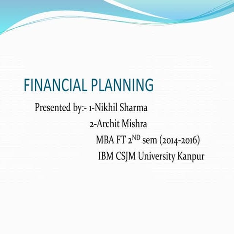 Financial planning