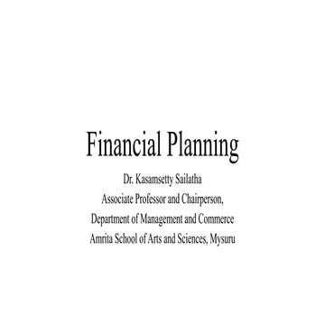 Financial planning