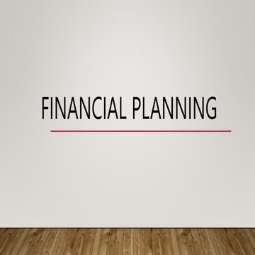 Financial Planning in Business Ethics  & Social Responsibility