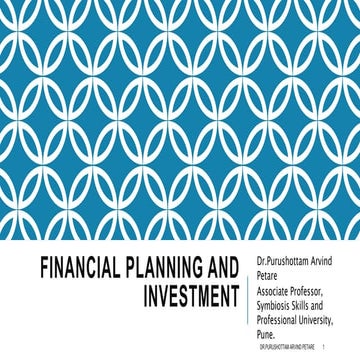 Financial Planning and Investment By Dr. Purushottam Arvind Petare