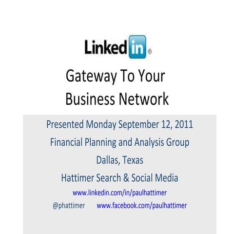 LinkedIn Training Session