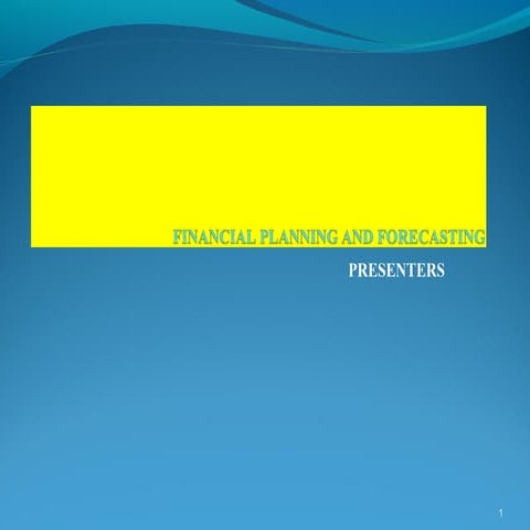 Financial planning & forecasting