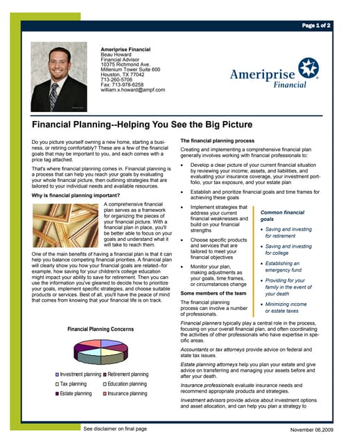 Financial Planning presentation | PPTX