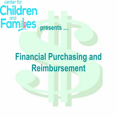 Financial purchasing and reimbursement