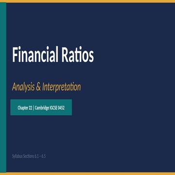 Financial_Ratios_IGCSE_0452 Financial Accounting | PPTX