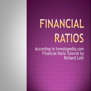 Financial ratios for bilingual classes