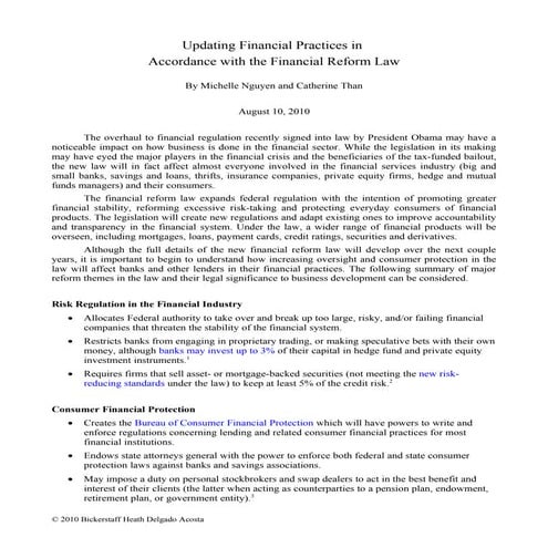 Financial Reform Article Final