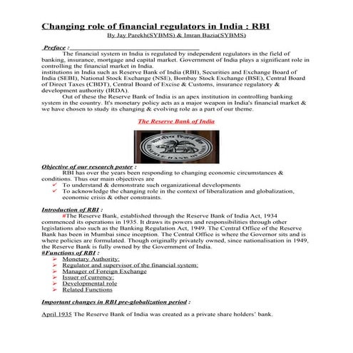 Financial regulator - jay