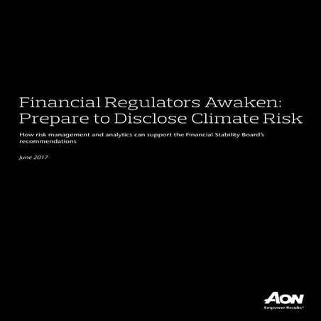 Prepare to Disclose Climate Risk