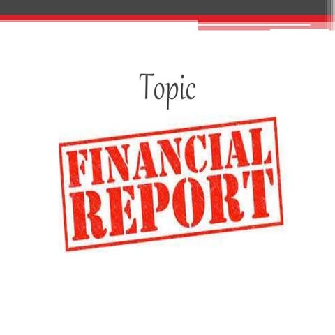 Financial reporting