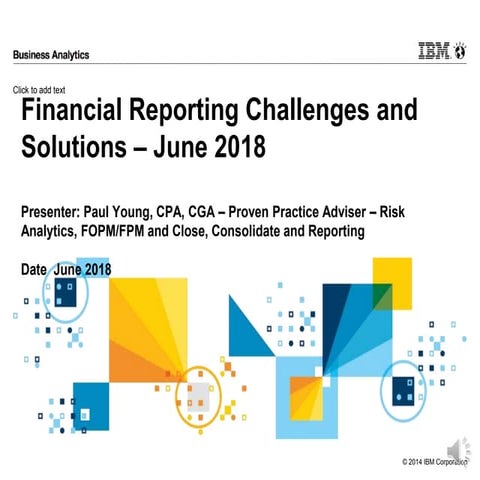 Financial Reporting Challenges and Solutions - Corporate Reporting