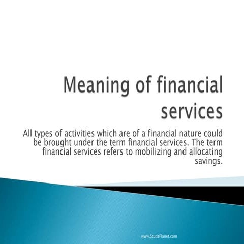 Financial services