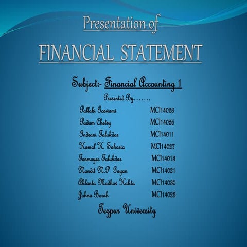 Financial statement