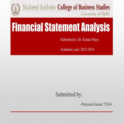 Financial statement analysis(cement and finance sector).