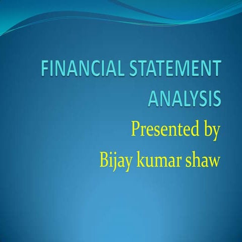 Financial statement analysis