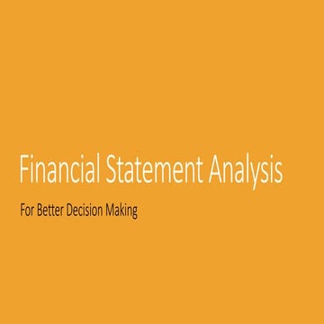 Financial Statement Analysis