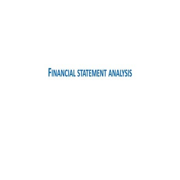 Financial statement analysis