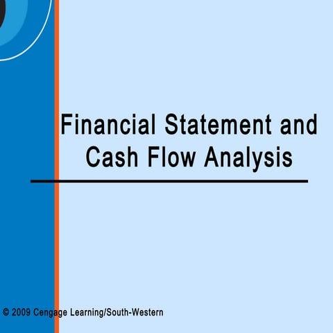 Financial statement & cash flow analysis (intro. to business finance)
