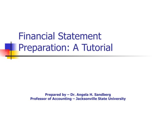 Financial Statement Preparation (2)
