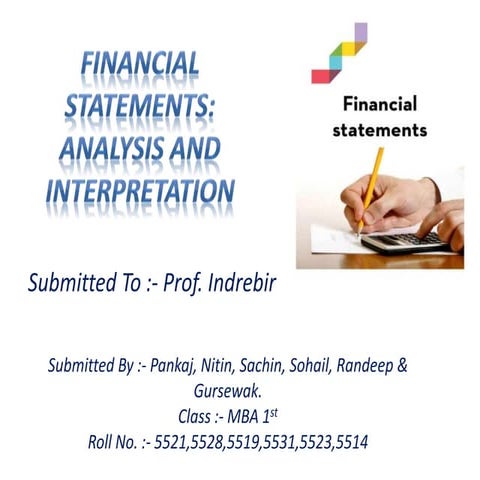 Financial statements