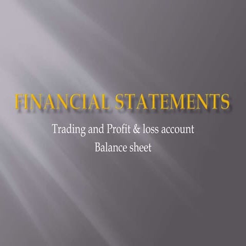 Financial statements