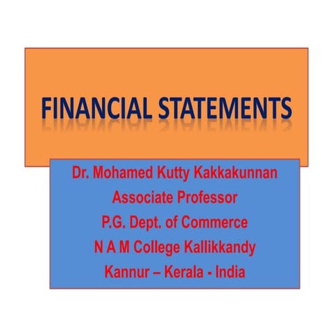 Financial statements